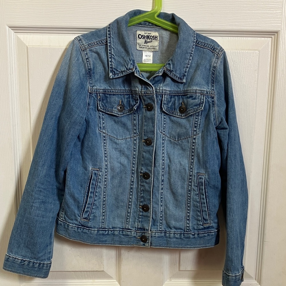 Kids OshKosh B'gosh Classic Blue Jean Jacket size 10/12
